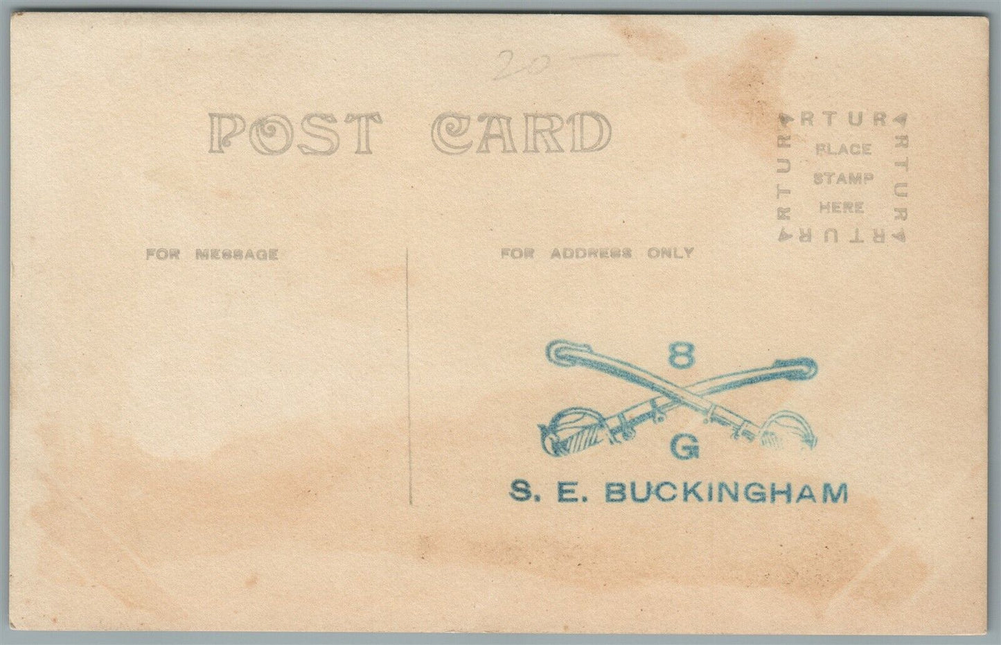 US ARMY CAMP PHILIPPINES ANTIQUE REAL PHOTO POSTCARD RPPC