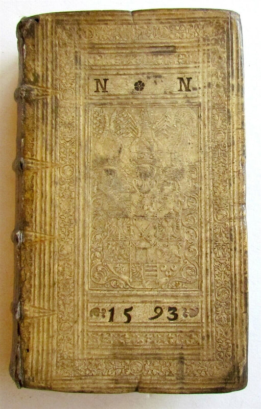 1589 Argumentorum Philippicorum BLINDSTAMPED PIGSKIN by C.Pezelius antique