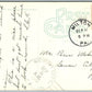 MILTON PA POST OFFICE & ODD FELLOWS HALL 1911 ANTIQUE POSTCARD w/ CORK CANCEL