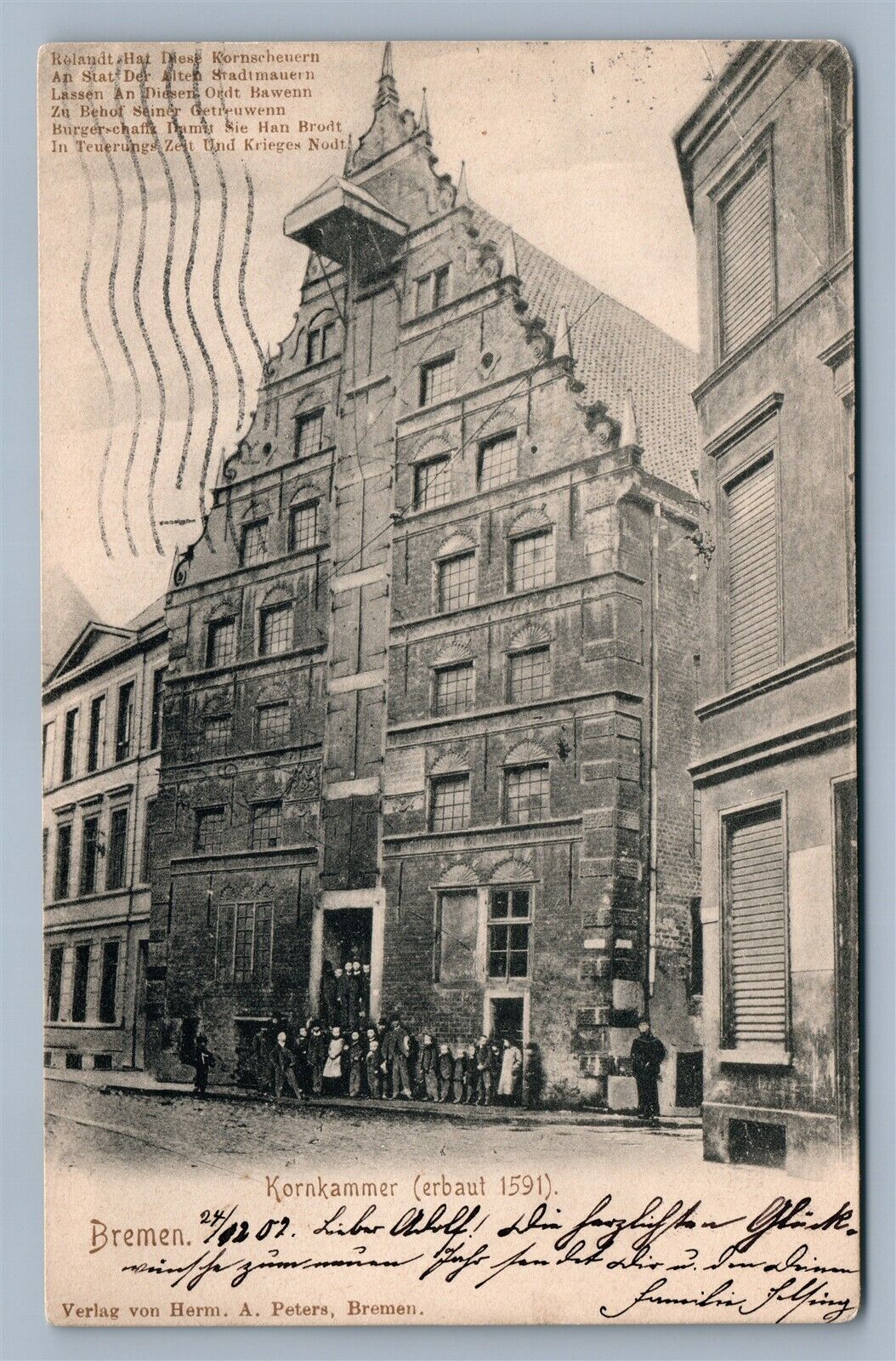 BREMEN GERMANY KORNKAMMER ANTIQUE POSTCARD