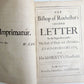 1689 BISHOP of ROCHESTER's SECOND LETTER TO LORD CHAMBERLAIN antique in ENGLISH