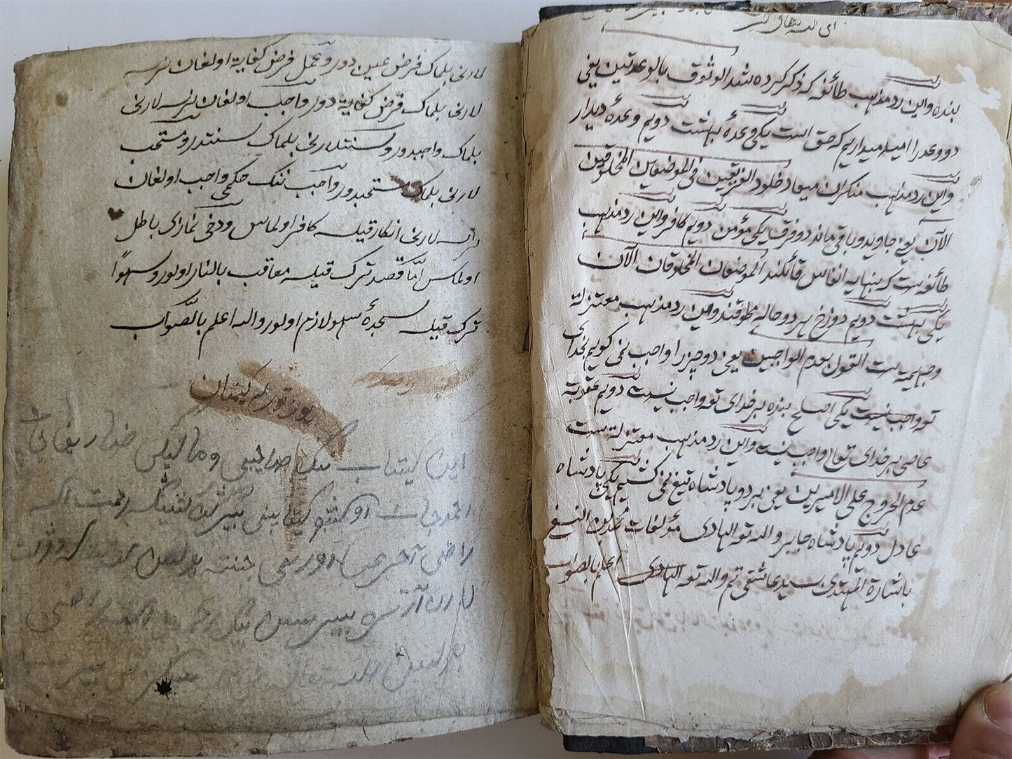 1873  ARABIC POETRY MANUSCRIPT antique HAND WRITTEN by SAADI Sadi of Shiraz