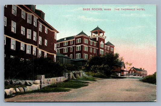 BASS ROCK MA THORWALD HOTEL ANTIQUE POSTCARD