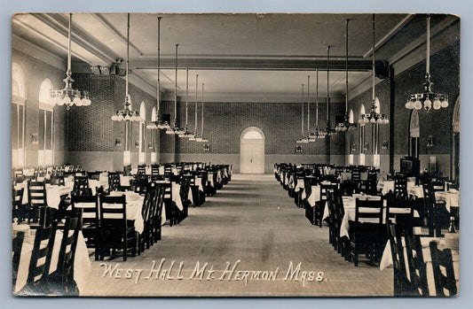 HERMON MA BOY'S SCHOOL WEST HALL ANTIQUE REAL PHOTO POSTCARD RPPC