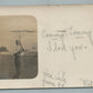 SEA ISLE NJ CANCEL AGRICULTURAL WORKER ANTIQUE REAL PHOTO POSTCARD RPPC