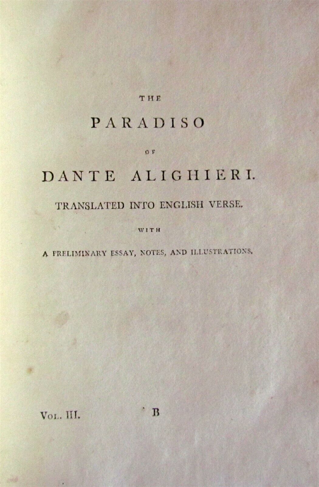 1802 DIVINA COMMEDIA of Dante Alighieri 1st ENGLISH EDITION antique 3 VOLUMES