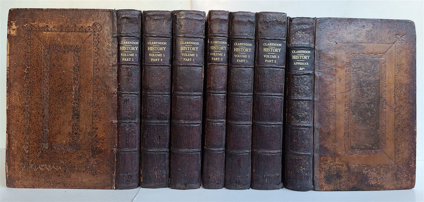 1717-24 HISTORY of REBELLION & CIVIL WARS in ENGLAND antique 7 VOLUMES complete