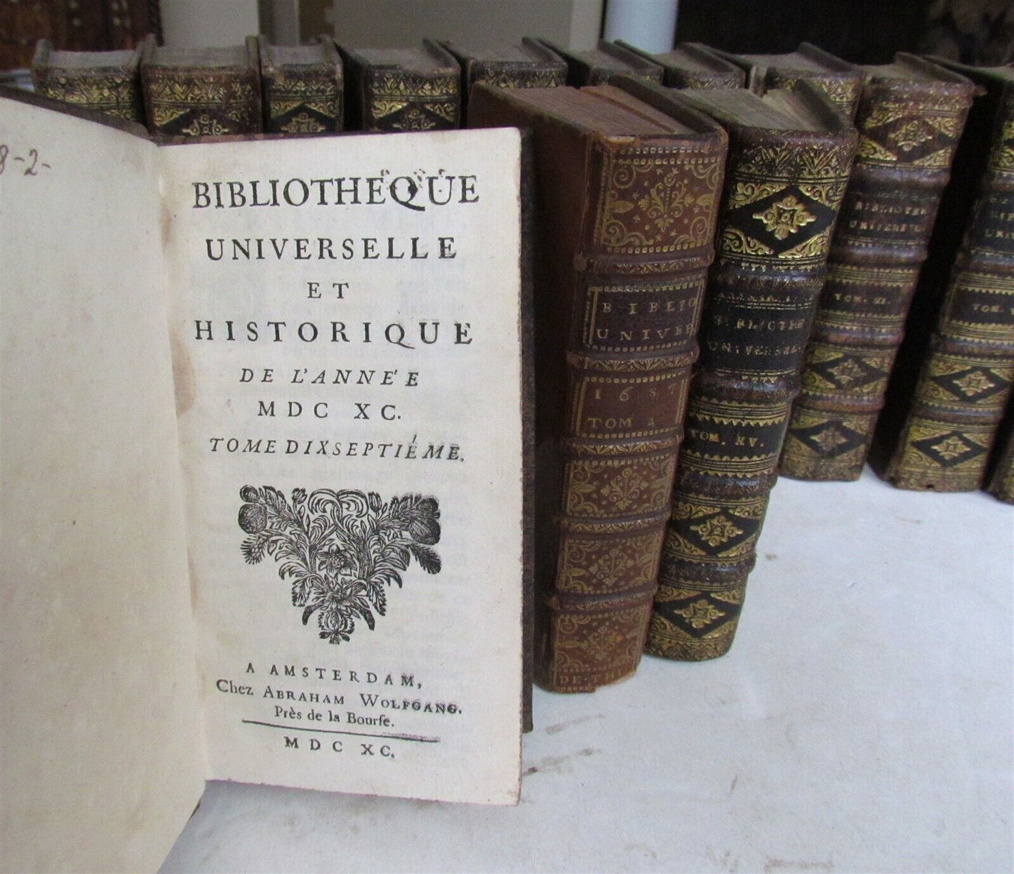 1687 19 volumes Bibliotheque Universelle et Historique antique ILLUSTRATED 17 c.