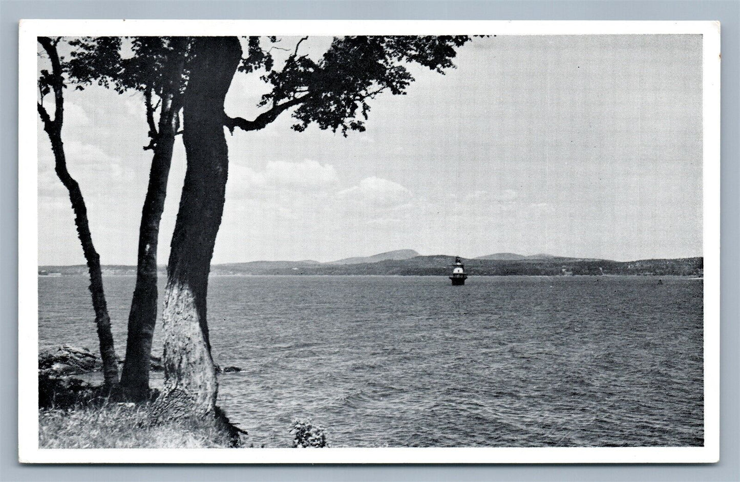 HANCOCK POINT ME CRABTREE LEDGE LIGHT HOUSE VINTAGE REAL PHOTO POSTCARD RPPC