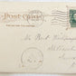 RPPC 1906 ANTIQUE POSTCARD BROAD MARKET STREET NEWARK NJ FIDELITY TRUST CO SIGN
