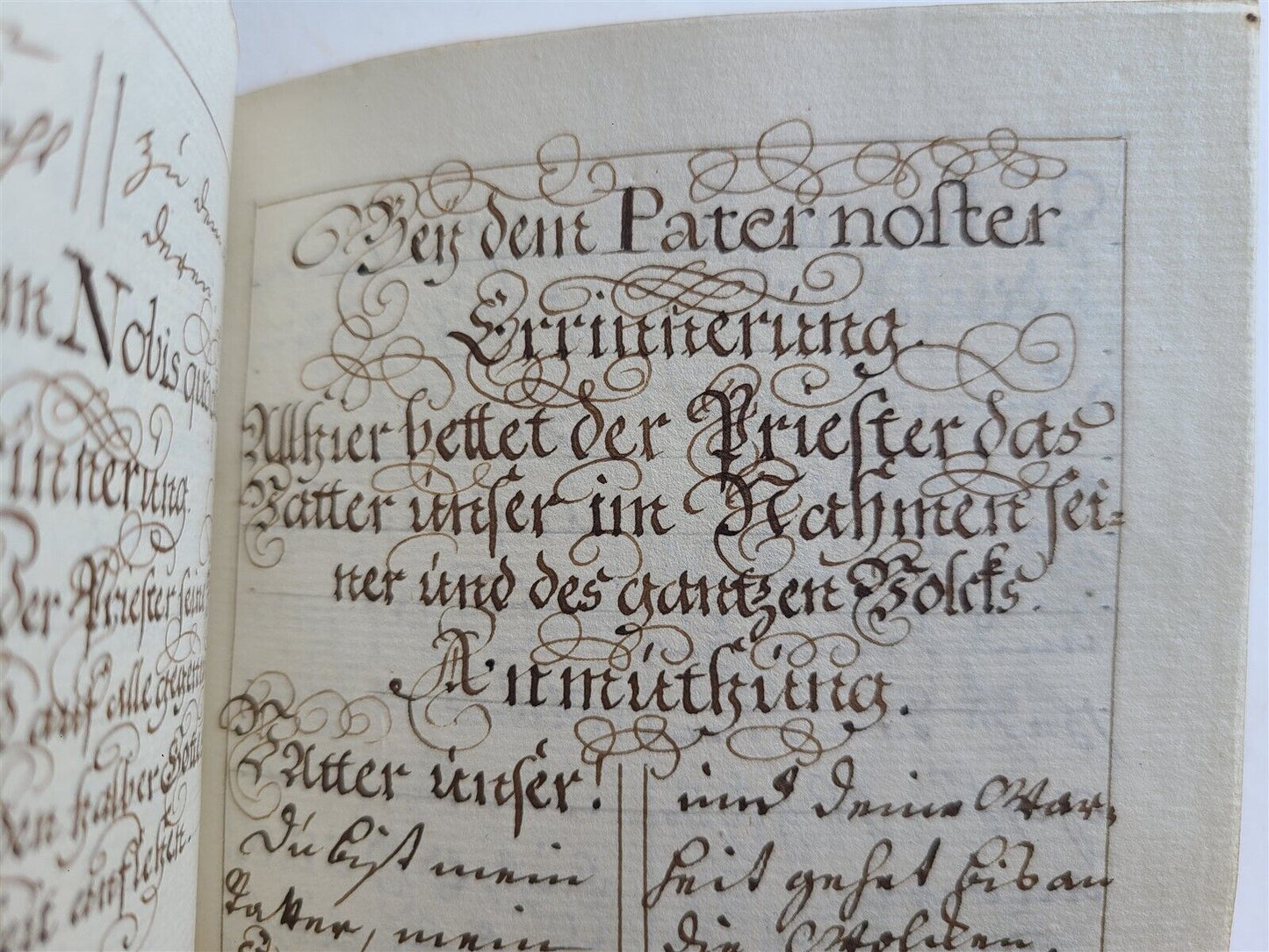 18th century GERMAN MANUSCRIPT PRAYER BOOK antique HANDWRITTEN