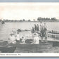 WOODWARD PA BOATING SCENE 1916 ANTIQUE POSTCARD