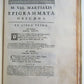 1680 EPIGRAMMATUM by Valerii Martialis VELLUM BINDING antique