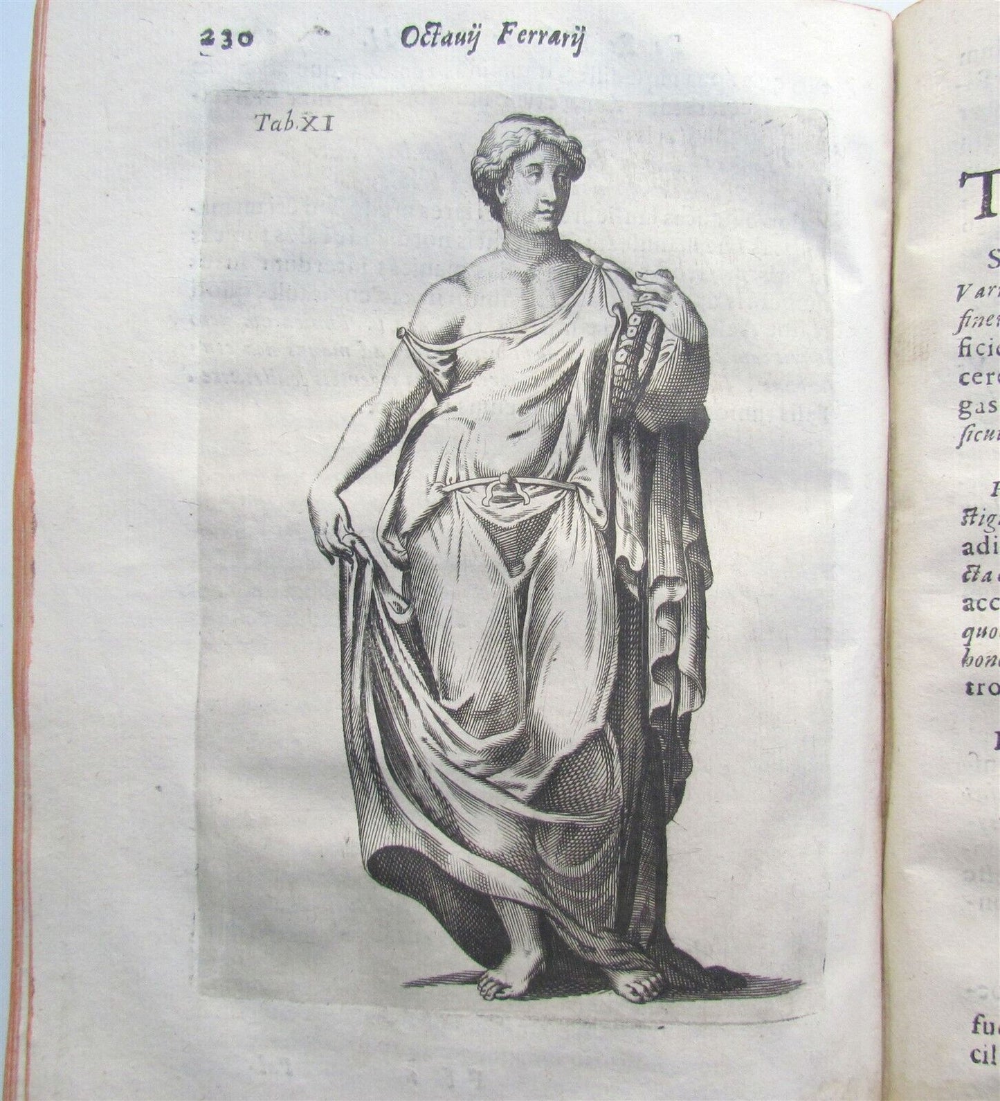 1654 ROMAN CLOTHING STUDY Ferrarius Octavius ILLUSTRATED VELLUM BINDING antique