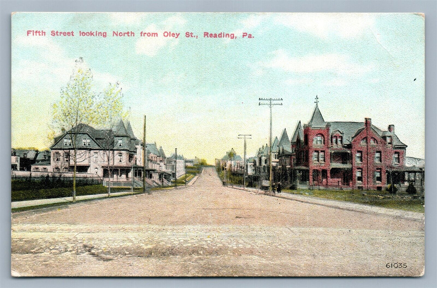 READING PA FIFTH STREET ANTIQUE POSTCARD