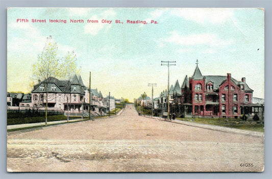 READING PA FIFTH STREET ANTIQUE POSTCARD