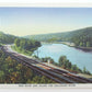 VINTAGE POSTCARD ERIE MAIN LINE ALONG DELAWARE RIVER railroad railway train
