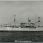 MILITARY SHIP USS CADMUS VINTAGE REAL PHOTO POSTCARD RPPC