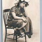 ENGLISH ACTRESS LOUIE FREEAR ANTIQUE REAL PHOTO POSTCARD RPPC