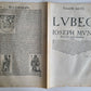 1575 LUBECK GERMANY view LEAF - BELLEFOREST ED. of MUNSTER COSMOGRAPHY antique