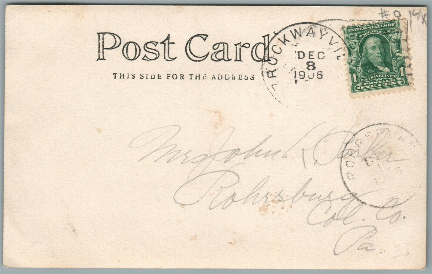 BROCKWAYVILLE PA ANTIQUE REAL PHOTO POSTCARD RPPC