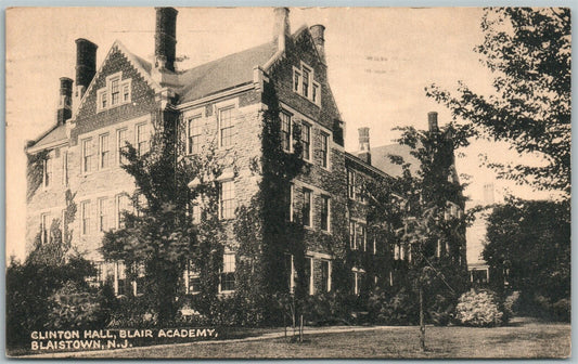 BLAIRSTOWN NJ CLINTON HALL BLAIR ACADEMY 1948 VINTAGE POSTCARD