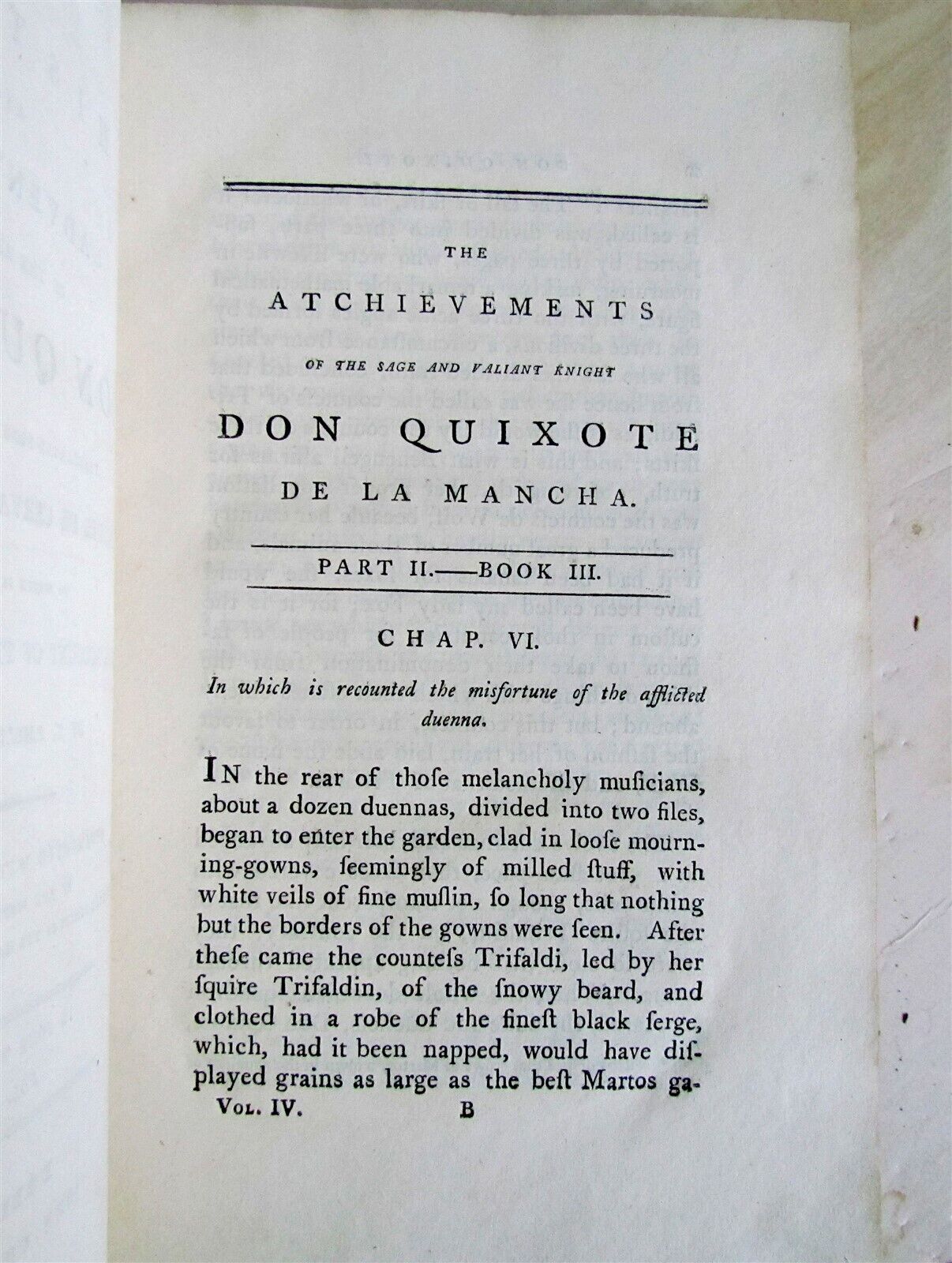 1796 4 volumes CERVANTES HISTORY OF DON QUIXOTE antique in ENGLISH by SMOLLET