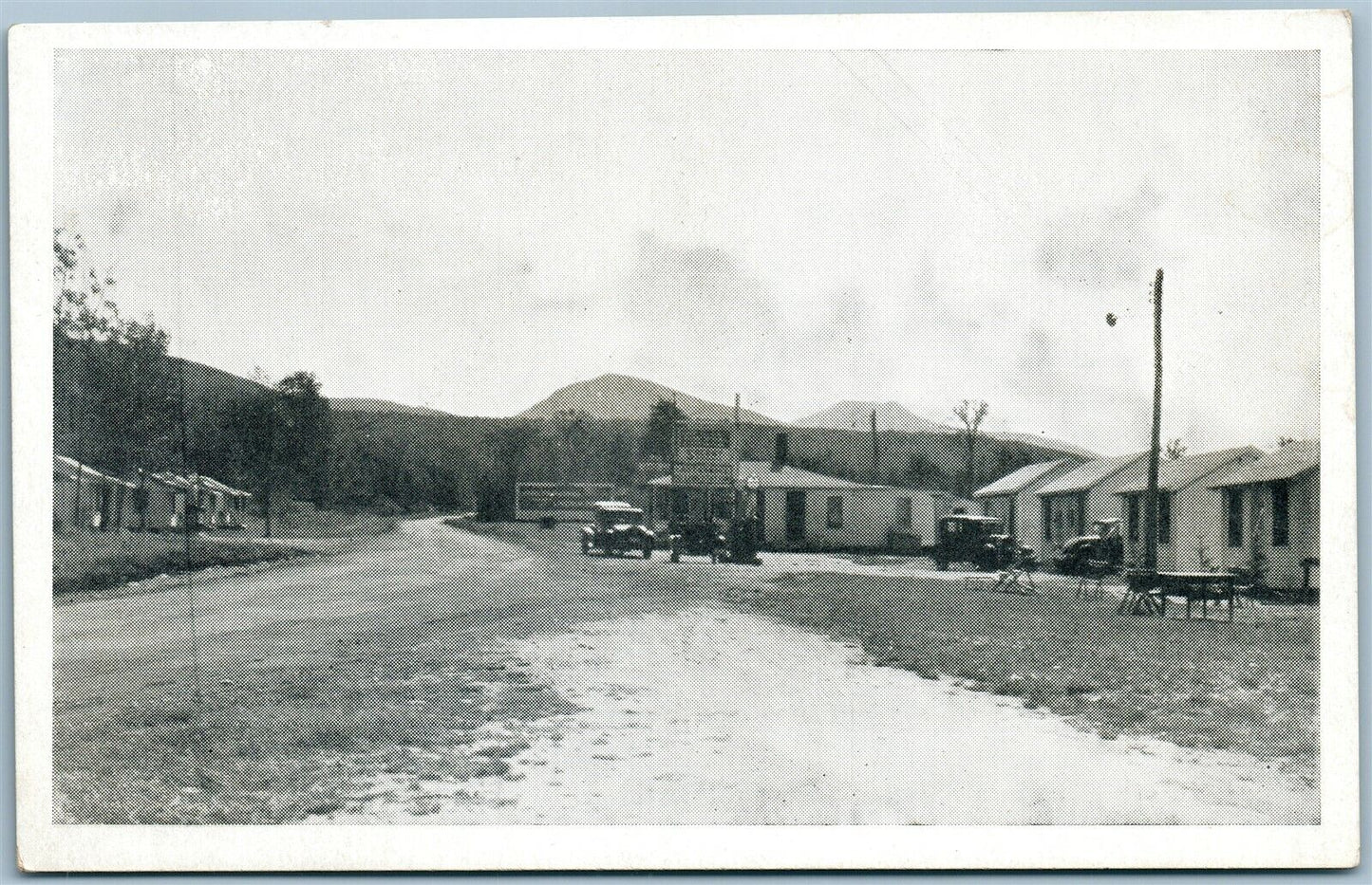 TWIN MOUNTAIN NH GAS STATION SEYMOUR'S TOURIST CAMP ANTIQUE POSTCARD