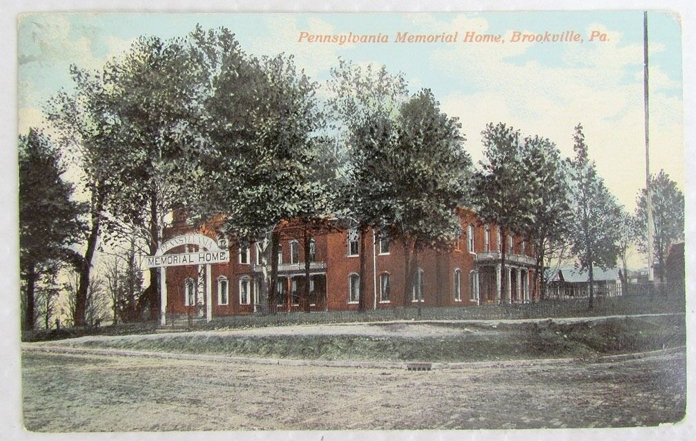 ANTIQUE 1912 POSTCARD PENNSYLVANIA MEMORIAL HOME BROOKVILLE PA