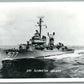 MILITARY SHIP USS SPROSTON VINTAGE REAL PHOTO POSTCARD RPPC