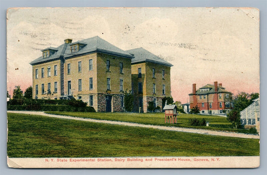 GENEVA NY STATE EXPERIMENTAL STATION DAIRY BUILDING ANTIQUE POSTCARD