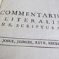 1731 BIBLE OLD TESTAMENT COMMENTARY by A.CALMET VELLUM FOLIO ILLUSTRATED antique