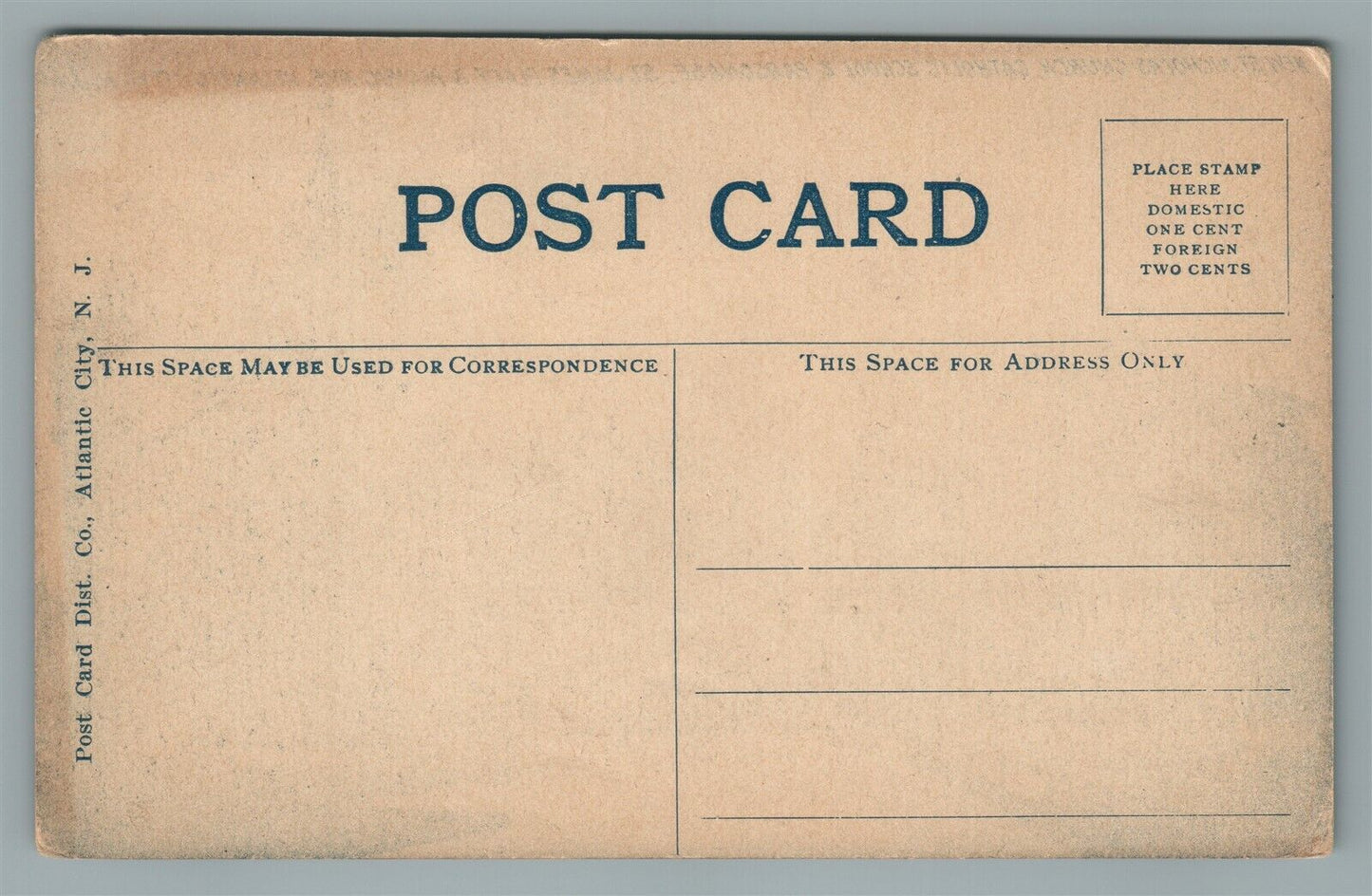 ATLANTIC CITY NJ ST. NICHOLAS CHURCH ST. JAMES PLACE ANTIQUE POSTCARD