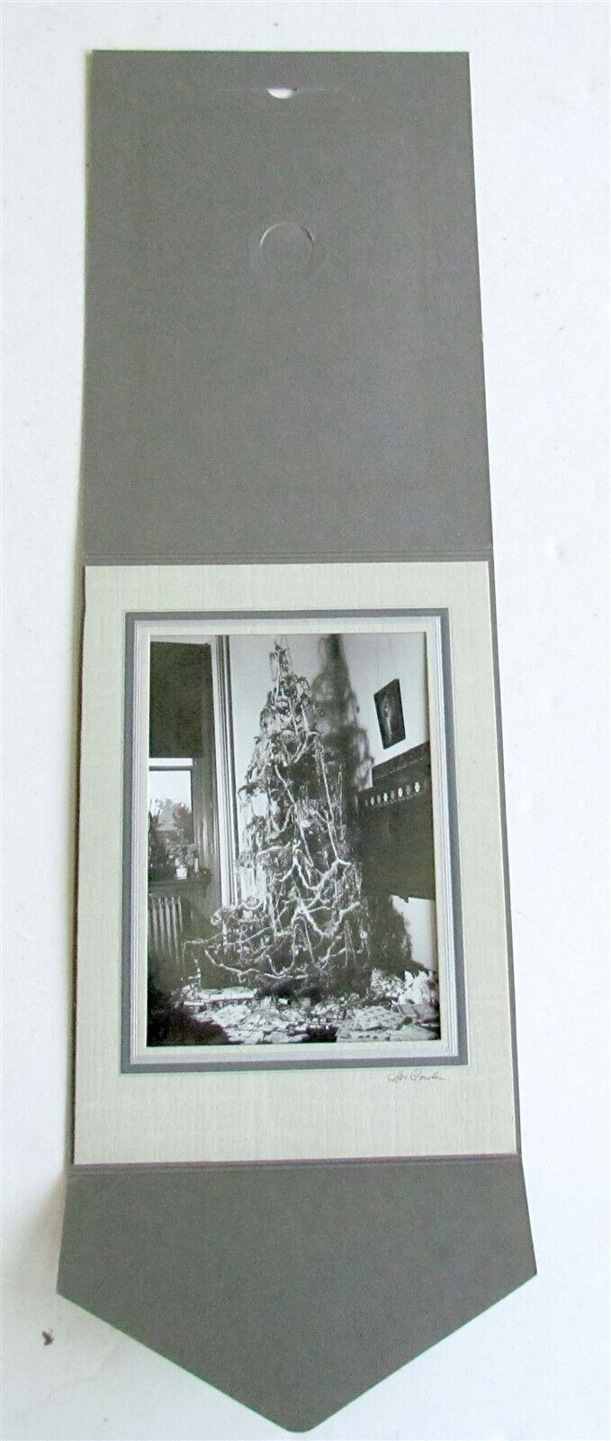 CHRISTMAS TREE in INTERIOR VINTAGE PHOTO 5 by 7"