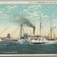 MILITARY SHIP USS WOLVERINE in ERIE BAY PA ANTIQUE POSTCARD