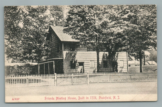 PLAINFIELD NJ FRIENDS MEETING HOUSE ANTIQUE POSTCARD