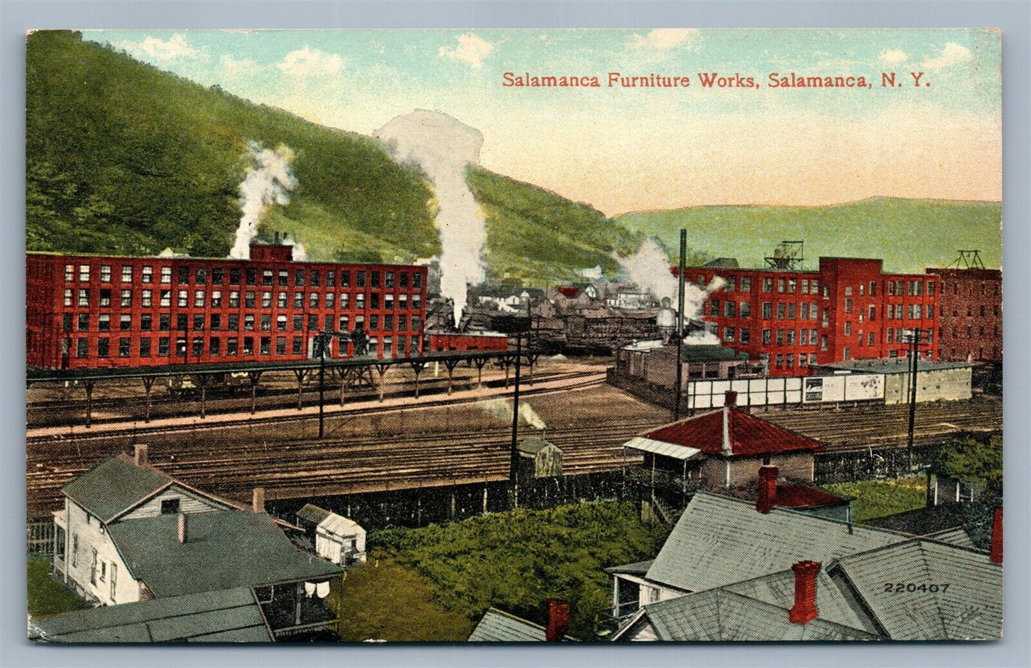SALAMANCA NY FURNITURE WORKS ANTIQUE POSTCARD