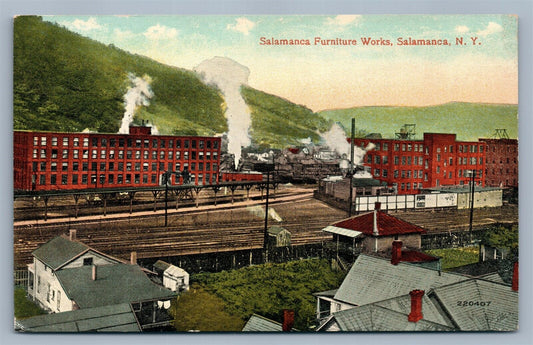 SALAMANCA NY FURNITURE WORKS ANTIQUE POSTCARD