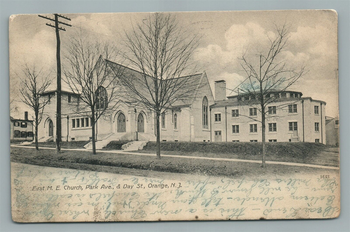 ORANGE NJ FIRST M.E. CHURCH ANTIQUE POSTCARD