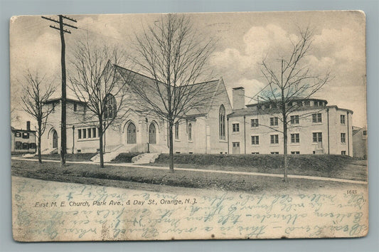 ORANGE NJ FIRST M.E. CHURCH ANTIQUE POSTCARD