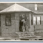 HAYWARD WI DEER FARM 1954 VINTAGE REAL PHOTO POSTCARD RPPC