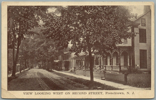 FRENCHTOWN NJ SECOND STREET ANTIQUE POSTCARD