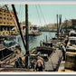 BERLIN GERMANY HARBOR SCENE VINTAGE REAL PHOTO POSTCARD RPPC