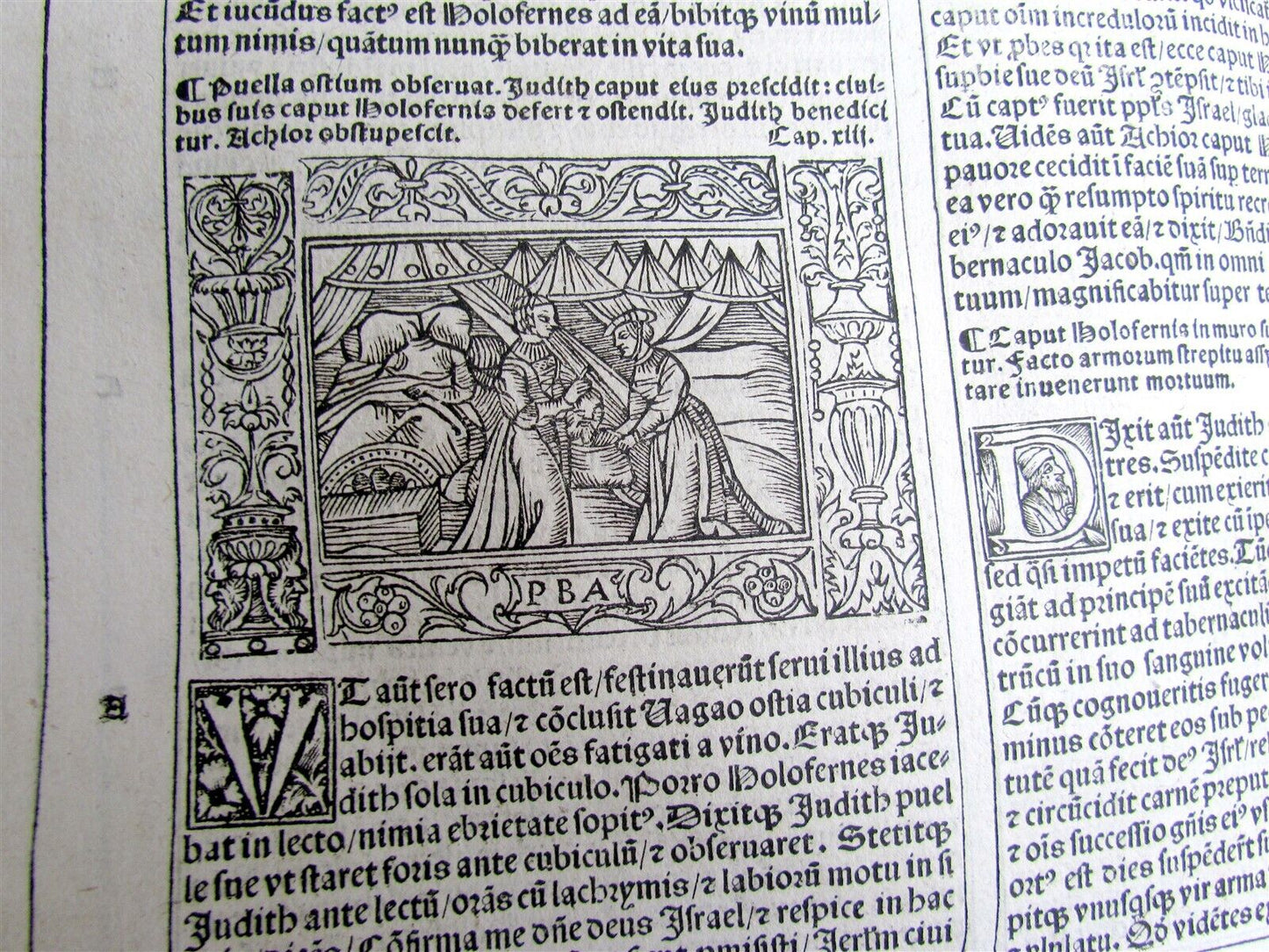 1529 BIBLE ILLUSTRATED LATIN TEXTUS BIBLIE antique FOLIO RARE 16th CENTURY