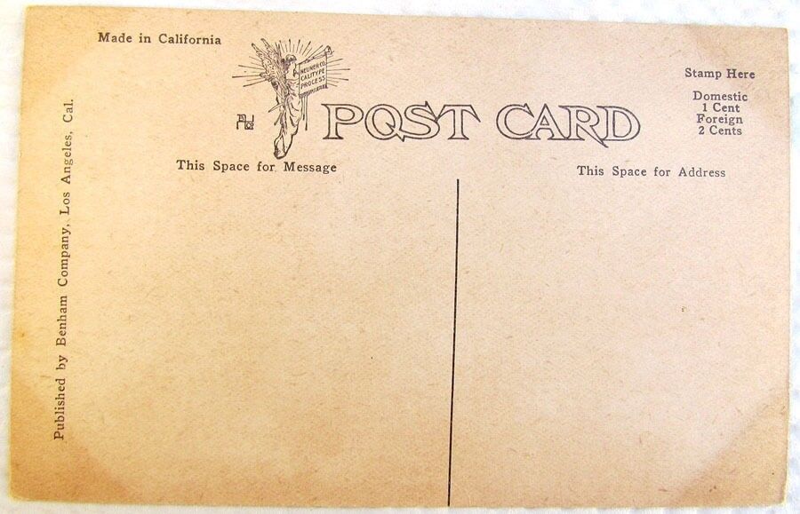 ANTIQUE POSTCARD ELKS HALL POMONA CA