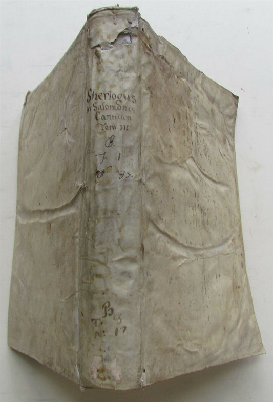 1641 VELLUM BINDING FOLIO COGITATIONES IN SALOMONIS CANTICORUM ANTIQUE