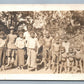 AFRICAN ABORIGINES w/ WHITE MEN ANTIQUE REAL PHOTO POSTCARD RPPC