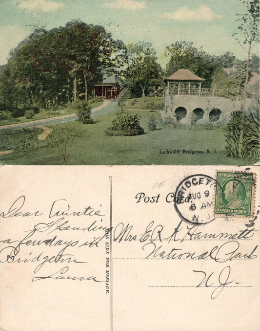 BRIDGETON N.J. LOCHWOLD ANTIQUE POSTCARD