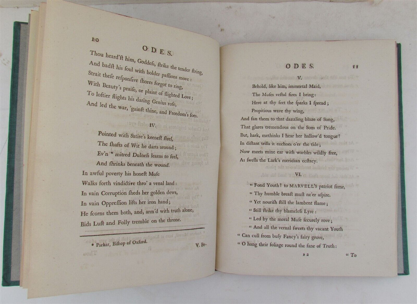 1756 BRITISH POETRY ODES by Mr. MASON antique English