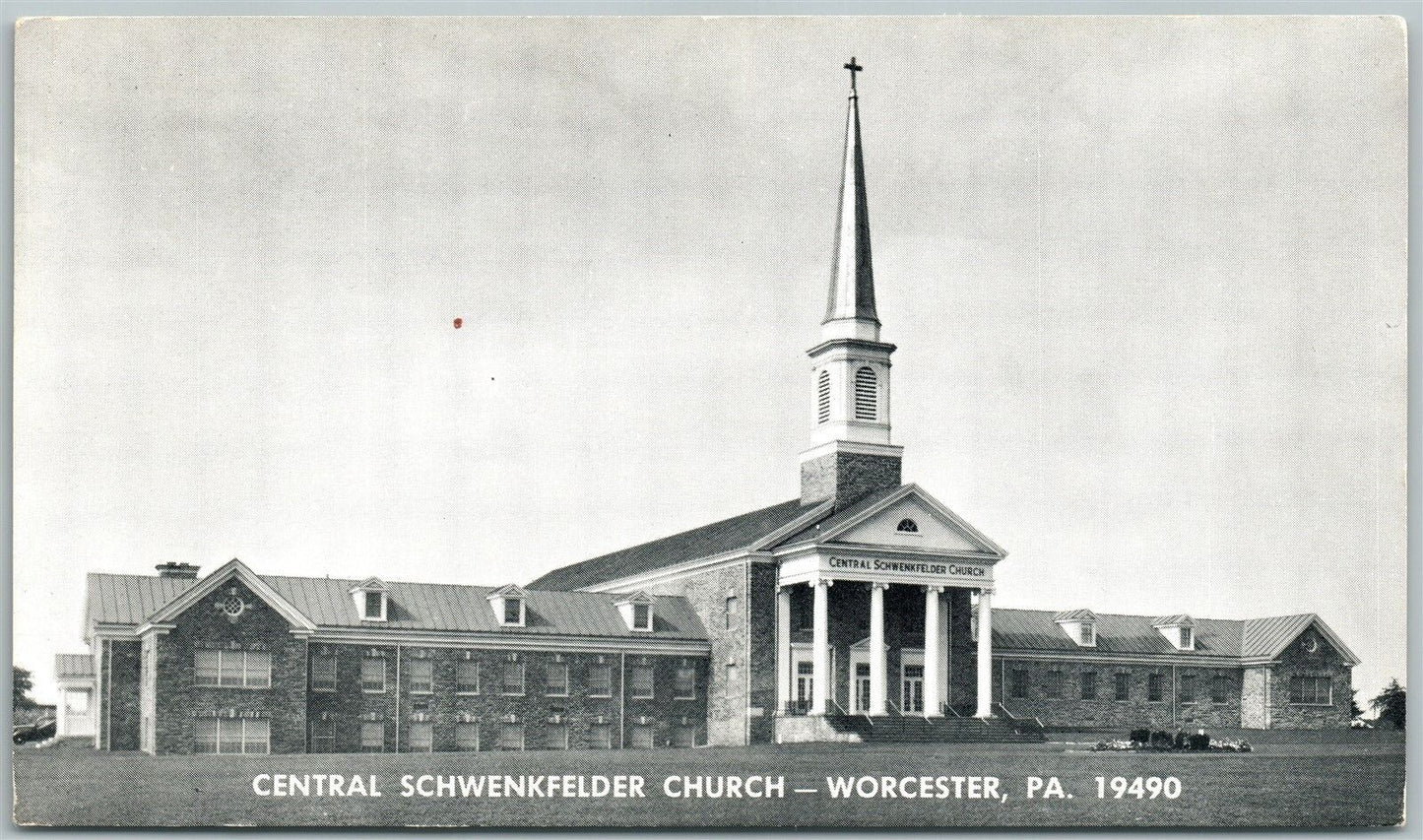 WORCESTER PA SCHWENKFELDER CHURCH VINTAGE POSTCARD